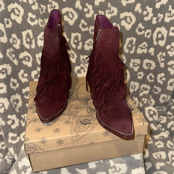 New Lawless Fringe Western Boots by FP Collection at Free People 😍 in Fig 😍 - Picture 8 of 17